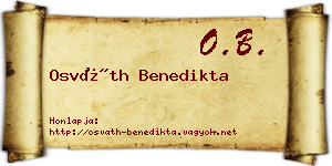 Osváth Benedikta névjegykártya